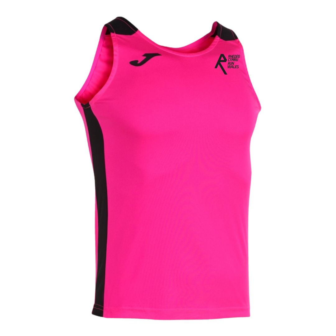 Run Wales Men s Running Vest Pink