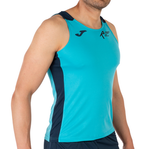 Run Wales Men's Running Vest - Turquoise & Navy - Sole Mate