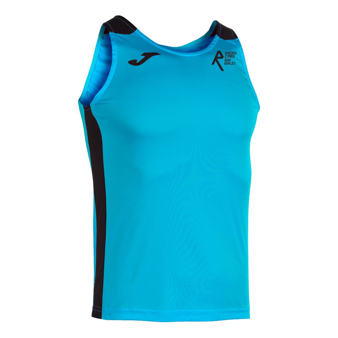 Run Wales Men's Running Vest - Turquoise & Navy - Sole Mate