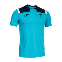 Welsh Athletics Toledo Short Sleeve T-Shirt - Fluor Turquoise/Navy - Sole Mate