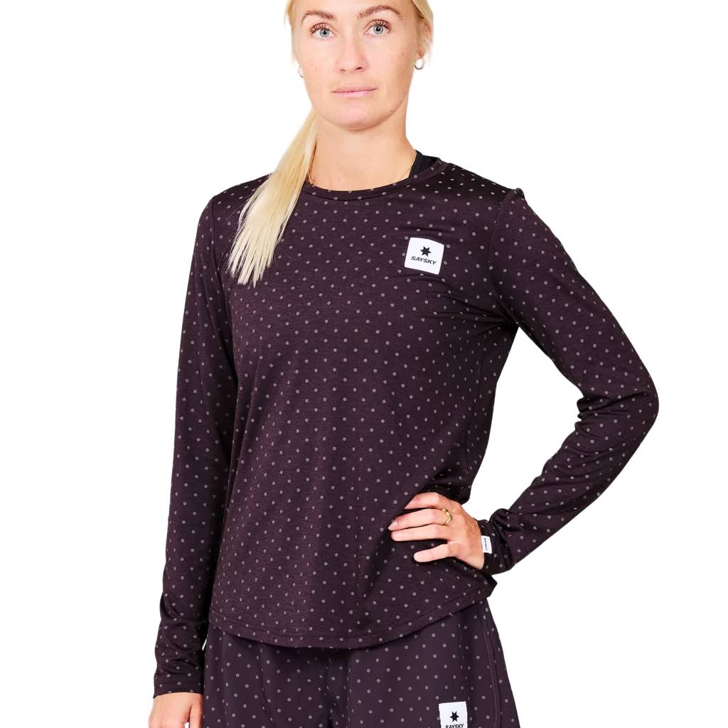 Saysky Reflective Polka Pace Long Sleeve Women's Running Top